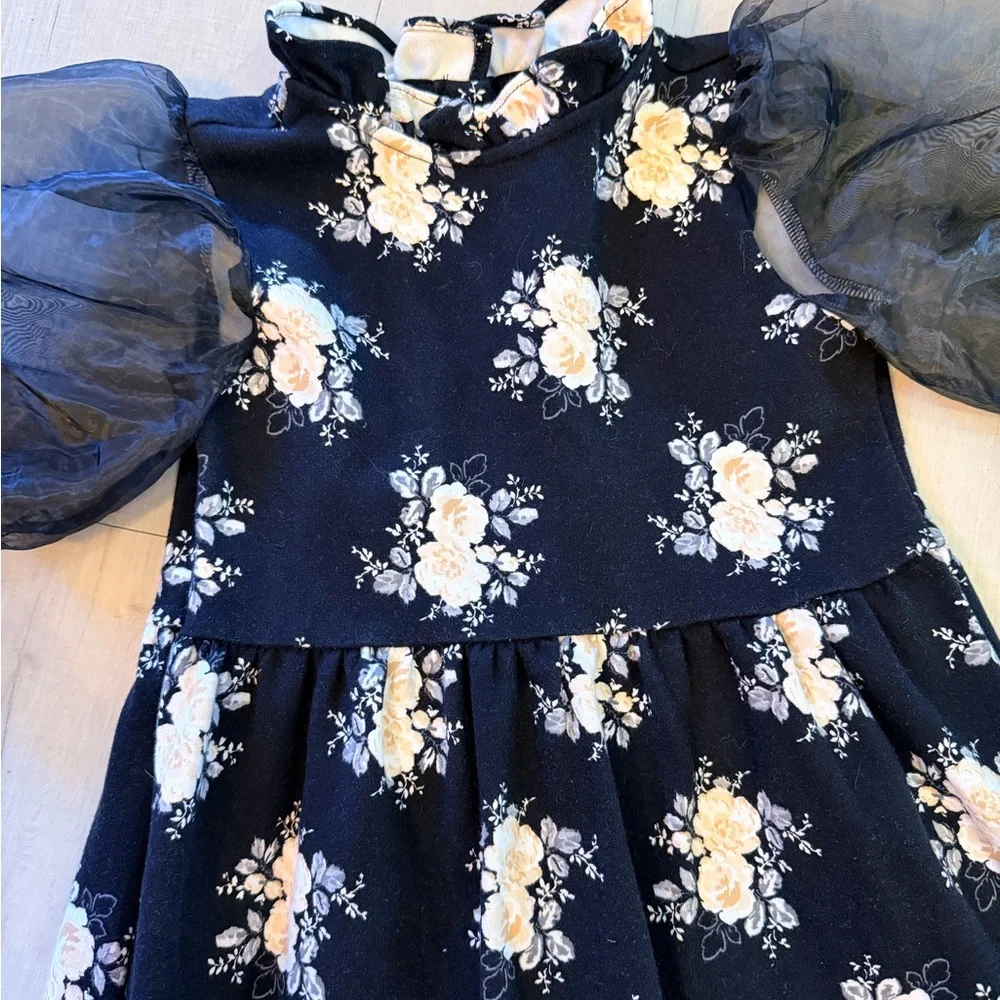 Janie‎ and Jack Floral Puff Sleeve Kids Dress